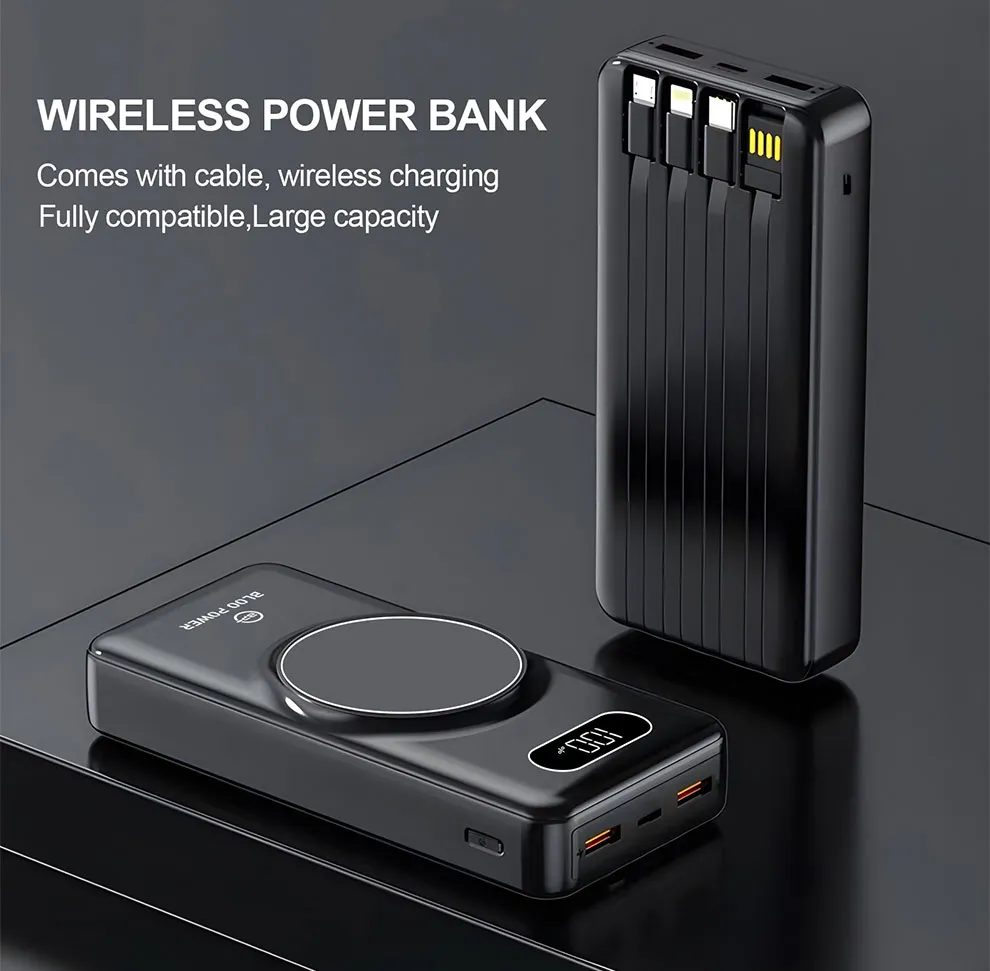 10000mAh and 20000mAh capacities options 10000mAh and 20000mAh capacities options