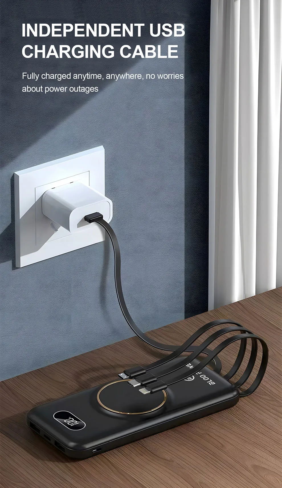 Lightning and Type-C cables, can use simultaneously Lightning and Type-C cables, can use simultaneously